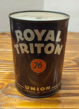 Union 76 Vintage Royal Triton Motor Oil Advertising Can - Gas & Oil Theme picture