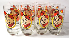 Alvin and The Chipmunks Glass Tumblers Set of 8 Matching Vintage 1985 picture