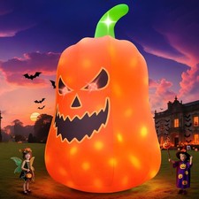 Kalolary 20FT Tall Halloween Pumpkin Inflatable Outdoor Decoration picture