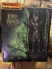 Sideshow/Weta Dark Lord Sauron Statue LOTR | READ | Missing Helm Tip/1 Heel Spur picture