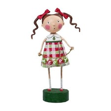 Lori Mitchell Christmas Collection Merry Mary in Checkered Dress Figurine 17266 picture