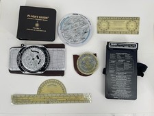 Vintage Aviation Flight Computers E6B Jeppesen CR-5 Plotters Telex Pilot Lot picture