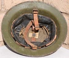 ORIGINAL NICE MAKER STAMP ON LINER COMPLETE WW1 US ARMY INFANTRY DOUGHBOY HELMET picture