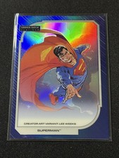 2026 Upper Deck DC Platinum Superman Creator Art Variant Blue Rainbow #1 picture