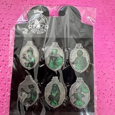 6 Pin Haunted Mansion Glow In The Dark Portraits Disney Trading Pins On Card New picture