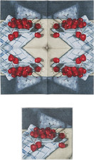 Creative Co-Op DF9159 Cherry Paper Cocktail Napkins 4 Inch 50 Count picture