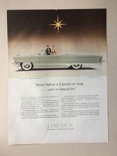 Vintage 1956 Lincoln  Convertible Auto Ad  From  Magazine  13-3/4