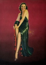 Vintage 1940s Billy DeVorss 7x5 Art Deco Temptress Pin-Up Print Leg-ion-aire picture