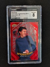 2017 Best Buds #5 (Tom Holland RC) Spider-Man Homecoming Red Foil /199 CGC 8 🕸️ picture
