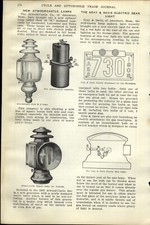 1909 PAPER AD Article Atwood Castle Car Automobile Oil Lamp Splitdorf Magneto picture