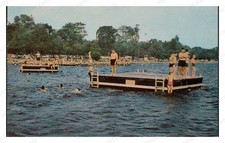 Sharon Massachusetts 1950s Lake Massapoag Swimming Diving Standard Postcard picture