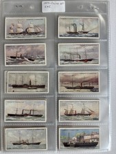 Ogdens Cigarette Cards 1929 THE BLUE RIBAND OF THE ATLANTIC Ship Complete Set 50 picture