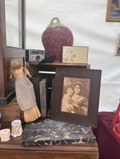 Madonna and Child Antique Wooden Framed Vintage Print Wall Hanging picture