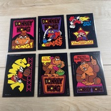1982 Topps Nintendo Donkey Kong Super Mario Sticker Trading Cards Lot Of 6 picture