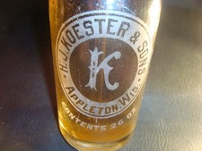 Vintage H J Koester & Sons Seltzer Bottle, Appleton, Wisconsin picture