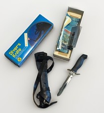 Vintage Wenoka Diver’s Knife Japan Scuba Diving w/ Sheath Straps 7792 picture