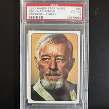 1977 Panini Stickers Star Wars Noble Obi Wan PSA 4 Card Sharp Corners Rare picture