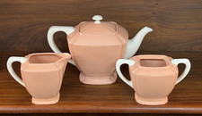 Vintage Lenox FONTAINE CORAL Teapot, Cream & Sugar Set (As-Is) picture