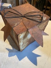 Vintage Antique Old Rusty Xmas Christmas Metal Present Rusty Patina picture