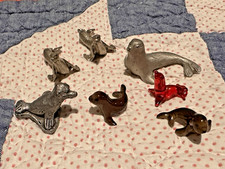VTG Seals Mixed Figurines Sea Lion Miniature Collection lot of 7 Hagen Pewter picture