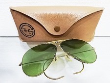 70s Excellent Condition #3 Middle Green B&L Shooter Rope-Tip Ray-Ban USA picture