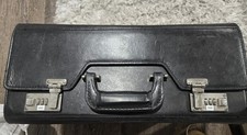 RARE COMPLETE SET: Vintage ASA Leather Flight Case + 3 Matching 7-Ring Binders & picture