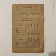 1887 Official National League Pitcher Stats Old Hoss Radbourne 19th Century Rare picture