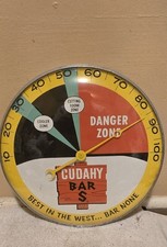 Vintage CUDAHY BAR S SAUSAGE HOT DOG store    Thermometer Sign  picture