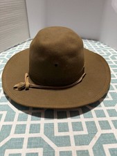 Vintage Boy Scouts of America BSA  Hat Size 7 Brown Felt NYC Stamp picture