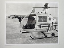 Eisenhower Era Bell H-13J Helicopter With SAM 970 Boeing 707 Archive Photo picture