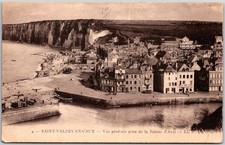 Saint Valery En Caux General View From Falaise D Aval France Posted Postcard picture