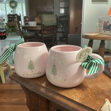 2 Pink Feliz Navidad Mugs picture