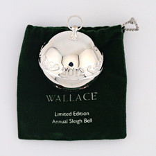 Wallace 2012 Annual Sleigh Bell Ornament Limited Edition w/ Pouch picture