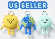 US SELLER KAWS x UNIQLO UNIVERSE PLUSH Keychain 3 Set Earth Sun Moon Set 2026 picture