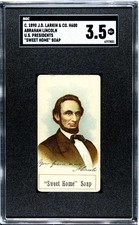 1890 JD Larkin Co H600 U.S. Presidents Abraham Lincoln SGC 3.5 Pop 1 none higher picture