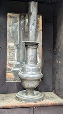 Rare Antique Pewter 19th-century French pewter oil lamp Genuine  picture