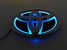 Toyota Blue 5D LED Emblem 160x110mm Camry Hybrid XV50 Land Cruiser UZJ100W New picture