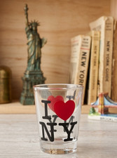 I Love New York Clear Shot Glass New York City Souvenir Barware Collectible picture