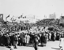 Crowd of people at the Golden Gate Exposition Historic 1930s Old Photo picture
