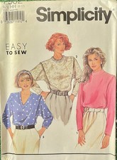 Simplicity 7582 Size HH 6- 12 Vintage Blouse Pattern UNCUT FF picture