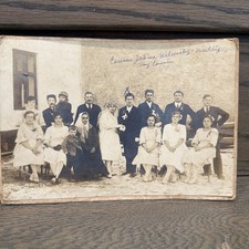 1930 Antique Wedding Photo Welcovsky Slavic Immigrant Czech Slovak Ephemera picture