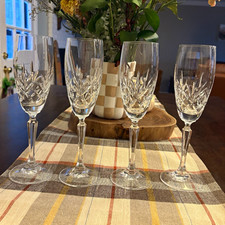 A set of 4 vintage Marquis by Waterford Brookside 9-inch champagne flutes. picture