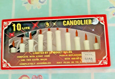 New Vintage Christmas 10 light candolier Light Window Mantle Drip Candles 1984 picture
