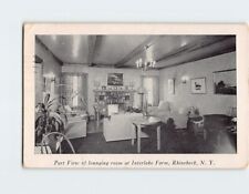 Postcard Part View of Lounging Room at Interlake Farm Rhinebeck New York picture