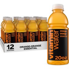 vitaminwater Essential Orange-Orange, Flavored Water Beverage, 20 fl oz Bottles, picture