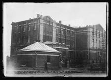 1920s Brick Institutional Building Octagonal Roof Black and White Photo picture