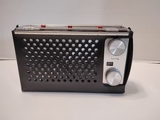 Vintage Philips Norelco Portable Transistor Radio With Leather Case picture