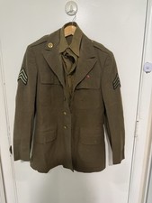 WWII Named US Army Infantry Uniform Grouping Named Coat Shirt Lot Research Proj picture