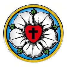 10X Lutheran Church Religion Sect Christian Seal Insignia Luther Rose Lapel Pin picture