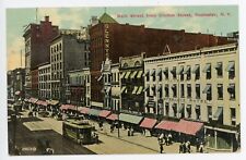 Antique Postcard Rochester, NY Main Street from Clinton St Posted 1911 picture